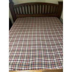 Vintage Ralph Lauren Plaid Cotton Coverlet Queen Multicolor Made In USA Home